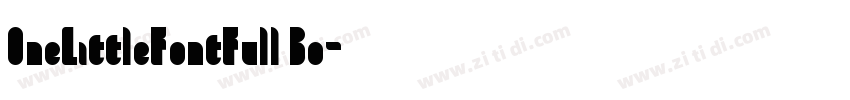 OneLittleFontFull Bo字体转换